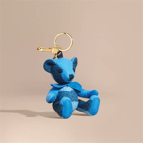 burberry bear keychain blue|burberry thomas bear charm.